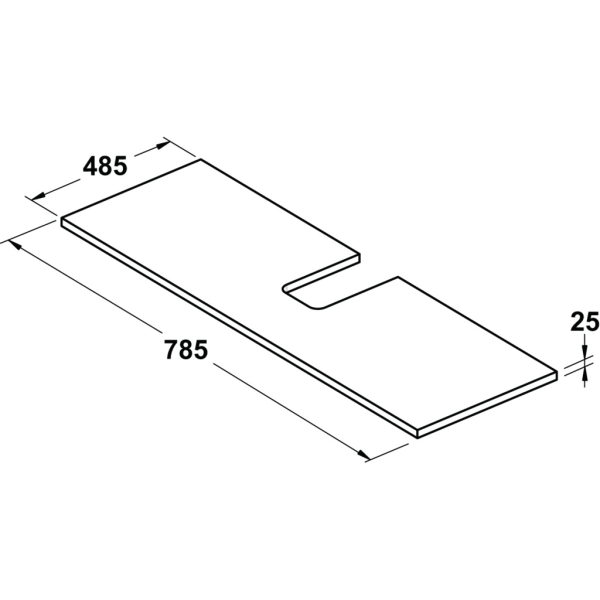 STEP Skrinka pod umývadlo 80 cm, T7268 + STEP Vrchná doska 80 cm, T7269 + STEP Madlo k nábytku, T7252