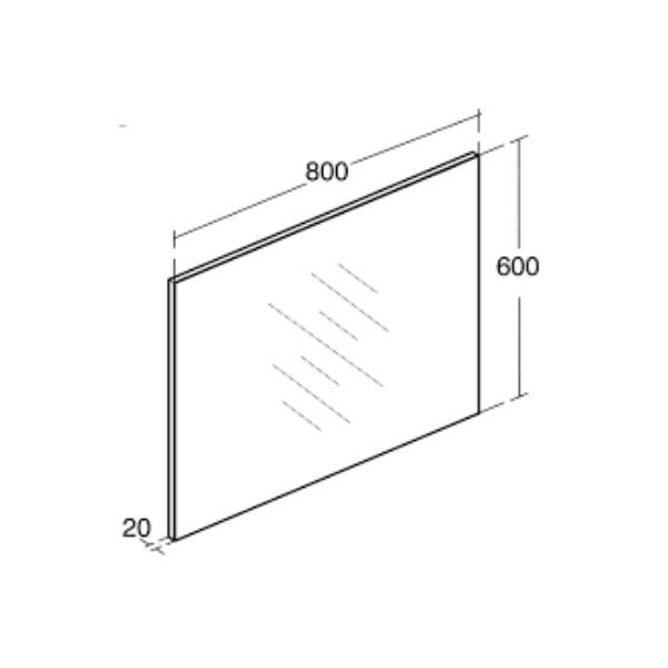 TEMPO Zrkadlo 80x60 cm, E3252BH