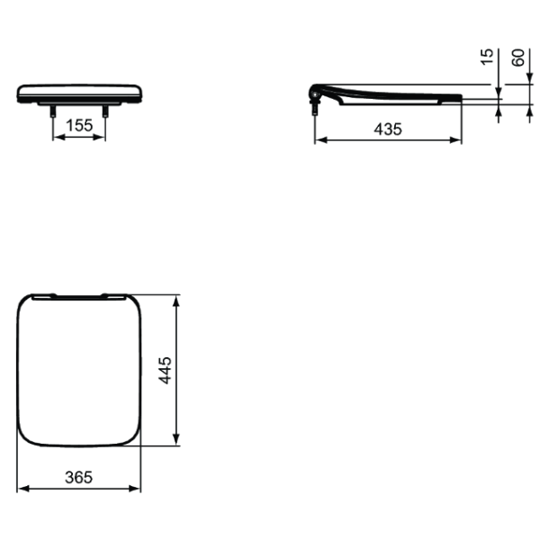 STRADA II WC sedadlo ultra ploché soft-close, T360101