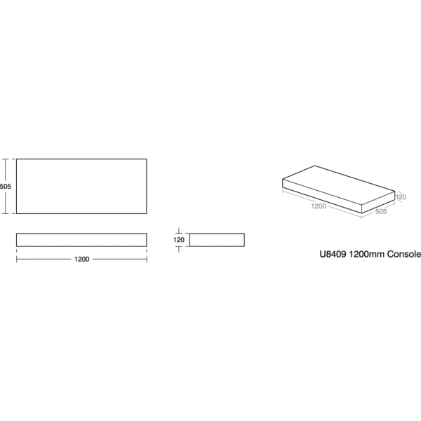 ADAPTO Nábytková polica 120 cm, U8409FW