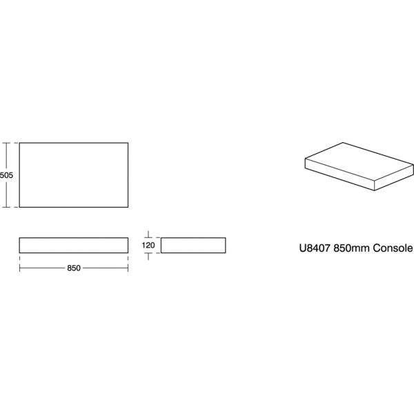 ADAPTO Nábytková polica 85 cm, U8407FF