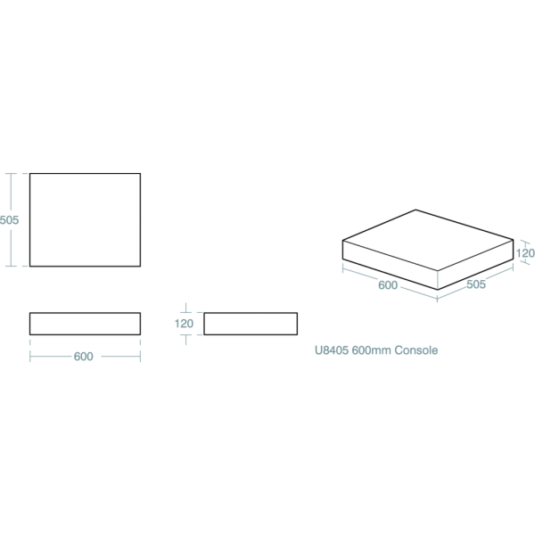 ADAPTO Nábytková polica 60 cm, U8405FF
