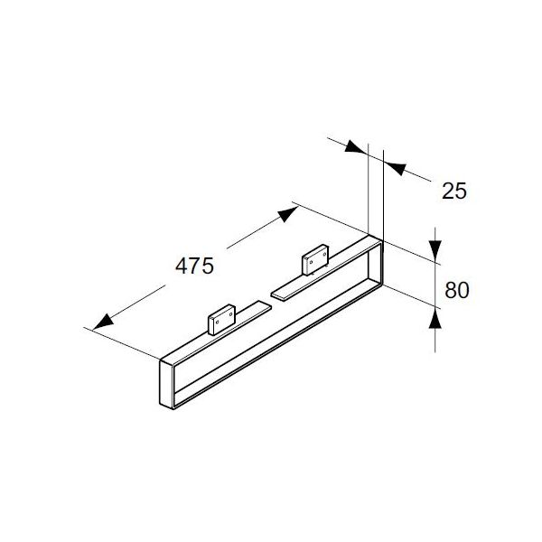 ADAPTO Držiak na ručník Cubo 50 cm, U8615AA
