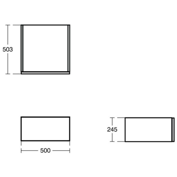 ADAPTO Nástenná skrinka 50 cm, U8421WG