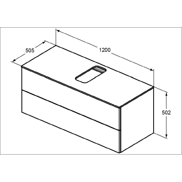 ADAPTO Skrinka pod umývadlo 120 cm, U8598FX