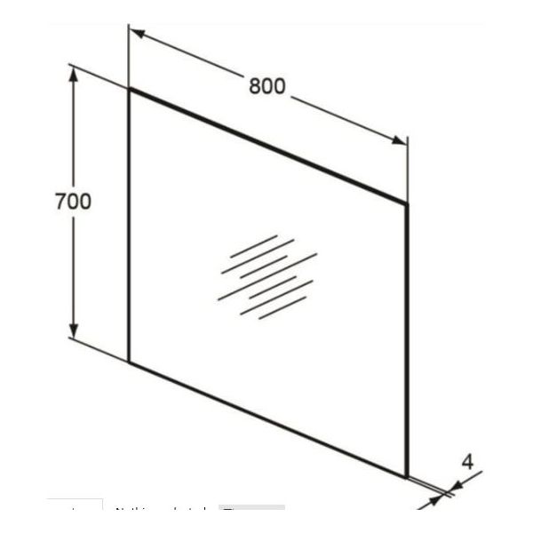 MIRROR & LIGHT Zrkadlo 80x70x0,4 cm, T3368BH