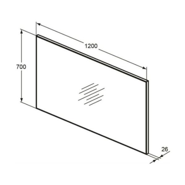 MIRROR & LIGHT Zrkadlo s rámom 120x70x2,6 cm, T3359BH