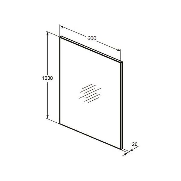 MIRROR & LIGHT Zrkadlo s rámom 60x100x2,6 cm, T3361BH