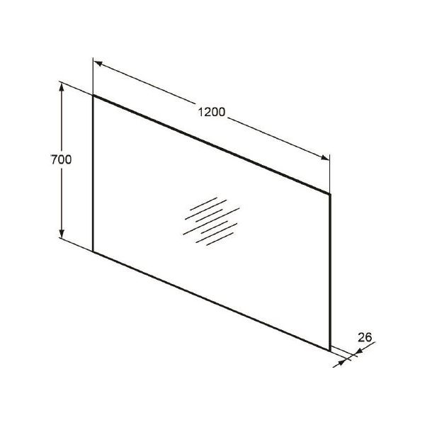 MIRROR &amp; LIGHT Zrkadlo s ambientným podsvietením 120x70x2,6, T3338BH