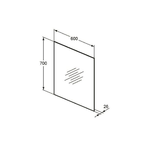 MIRROR & LIGHT Zrkadlo s ambientným podsvietením 60x70x2,6, T3278BH