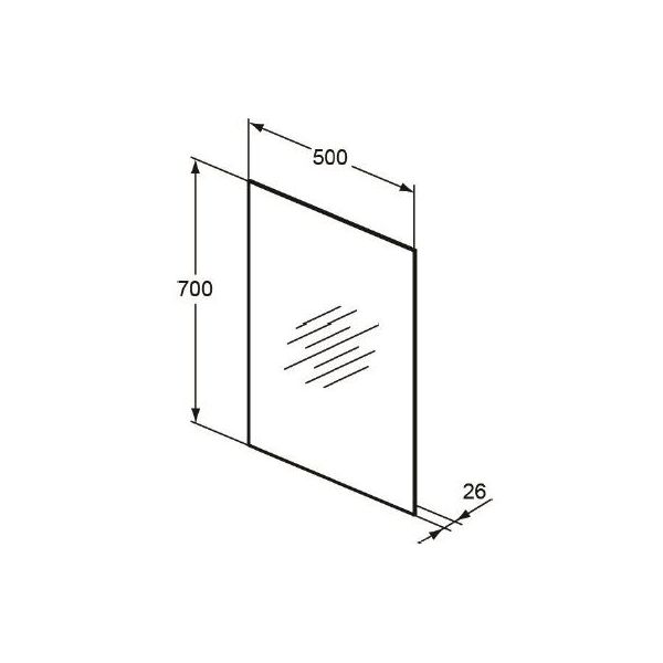 MIRROR & LIGHT Zrkadlo s ambientným podsvietením 50x70x2,6, T3259BH