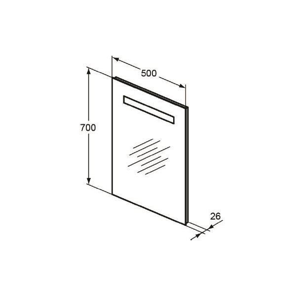 MIRROR & LIGHT Zrkadlo s podsvietením 120x70x2,6, T3339BH
