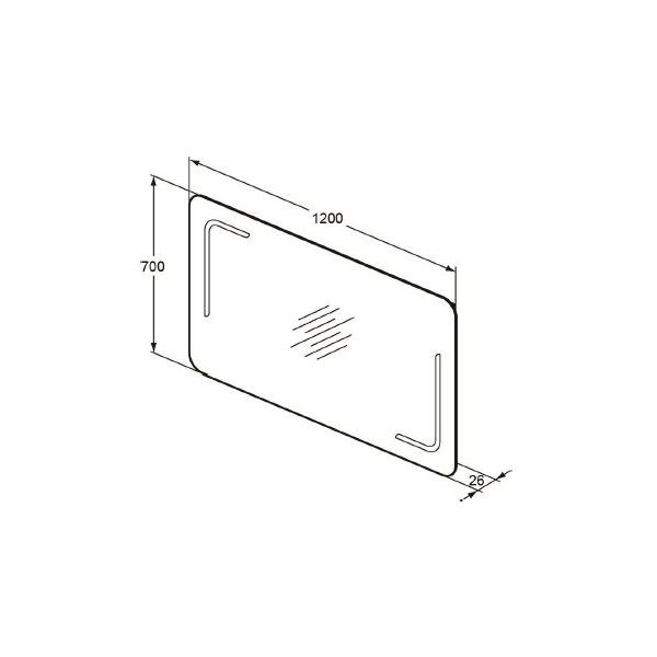MIRROR & LIGHT Zrkadlo s LED osvetlením a ambietným podsvietením 120x70x2,6, T3353BH