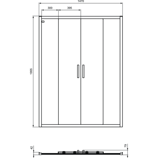 CONNECT 2 Posuvné dvere 150 cm štvordielné, K9281EO
