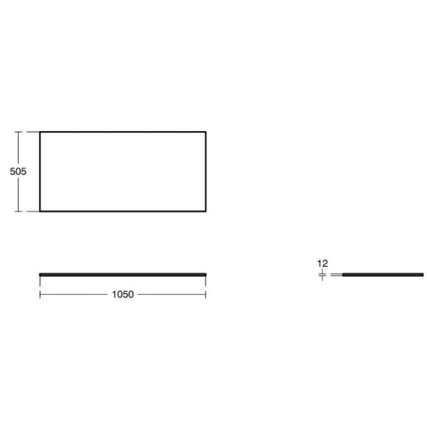 ADAPTO Vrchná doska k nástennej skrinke alebo na podperný rám 105 cm, U8416FW