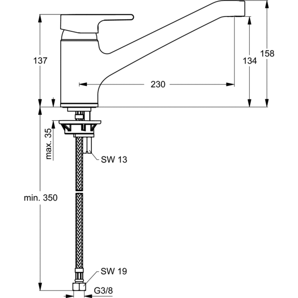 ACTIVE Drezová batéria s otočným ramenom, B8079