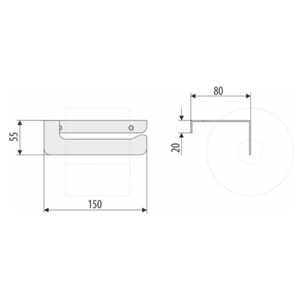 FOX Držiak toaletného papiera bez krytu, BH-1/SP