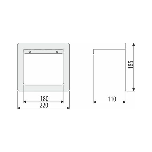FOX Držiak na uterák s poličkou 22 cm, BH-3.1/SB