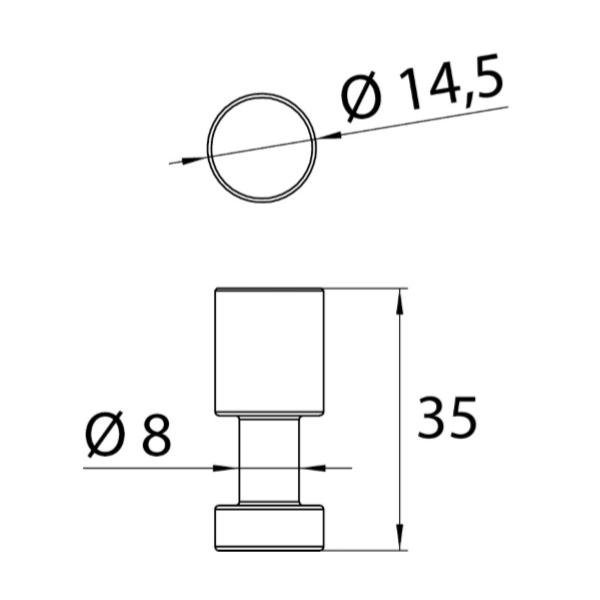 FLOW Háčik 3,5 cm, FLW08