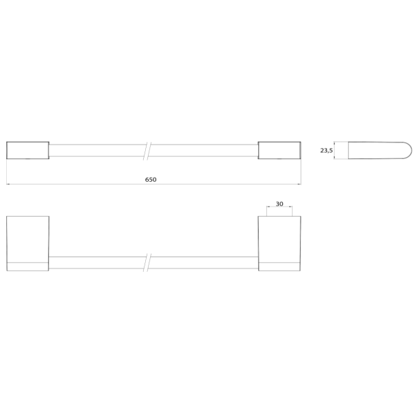 FLOW Držiak na uterák 60 cm, FLW11