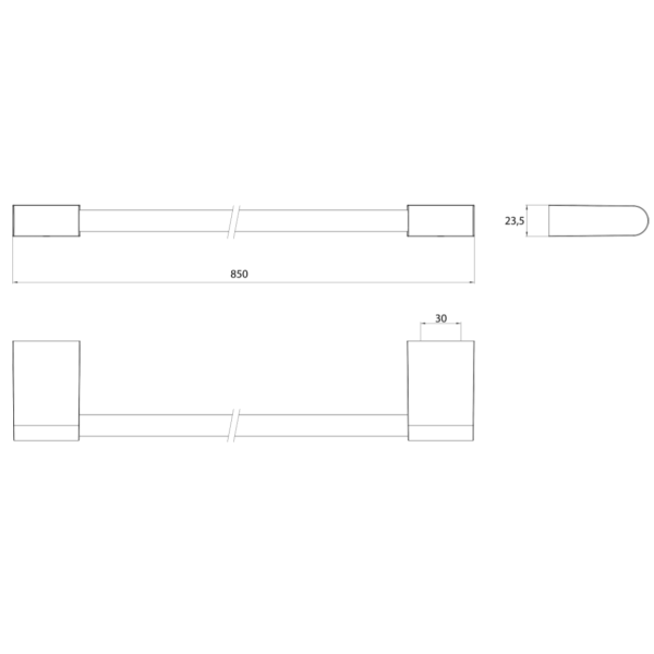 FLOW Držiak na uterák 80 cm, FLW12, 276000180
