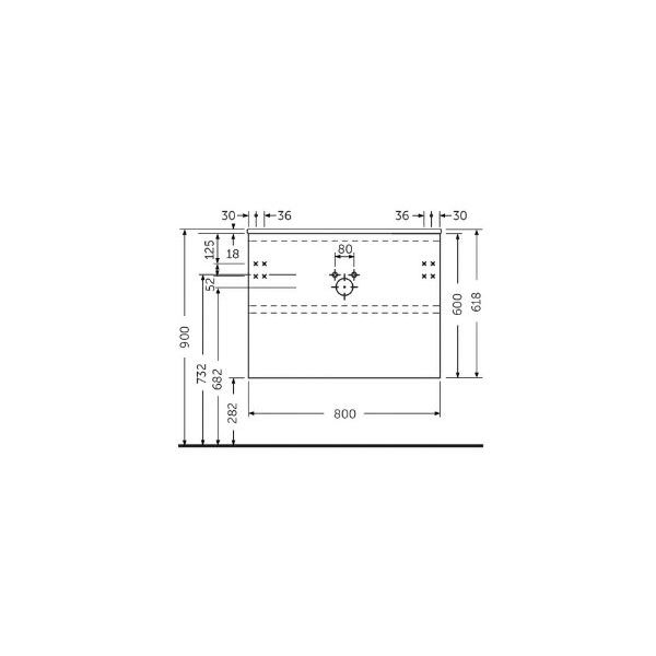 RAK JOY Skrinka 80x46 cm pre umývadlo Joy, JOYWH080PWH