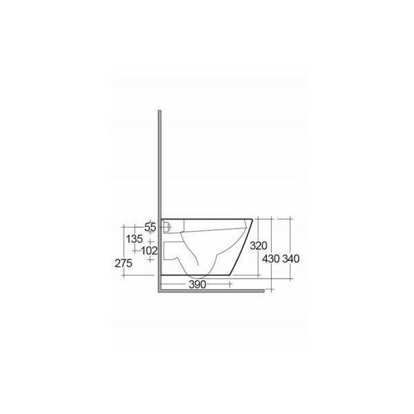 PACK, RAK FEELING RIMLESS WC závesné matná white 52x36 cm,  + WC sedadlo Slow-closing, PA0032.500, RST23500A, RSTSC3901500A