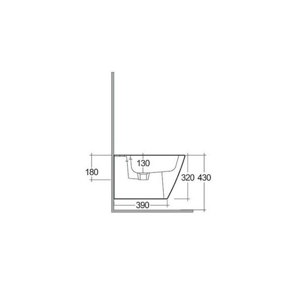 RAK FEELING Bidet závesný matná grey, RST07.503
