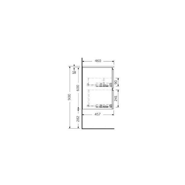 RAK JOY Skrinka 100x46 cm pre umývadlo Joy, JOYWH100UGY