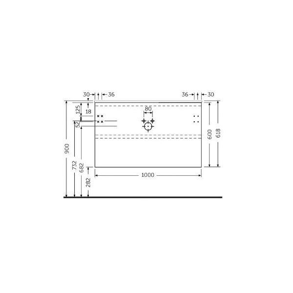RAK JOY Skrinka 100x46 cm pre umývadlo Joy, JOYWH100SOK