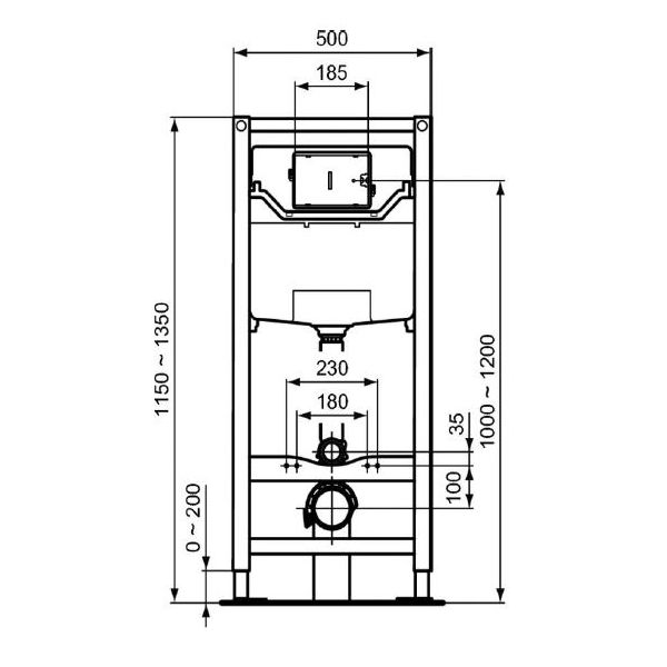 PROSYS Podomietkový WC modul 120 M, R020467, R009467