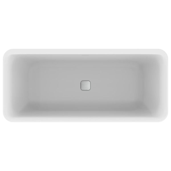 TONIC ll, Vaňa voľne stojaca akrylátová 180x80 cm, vrátene sifónu Click- Clack, White Matt/ Black Matt, K8725V3