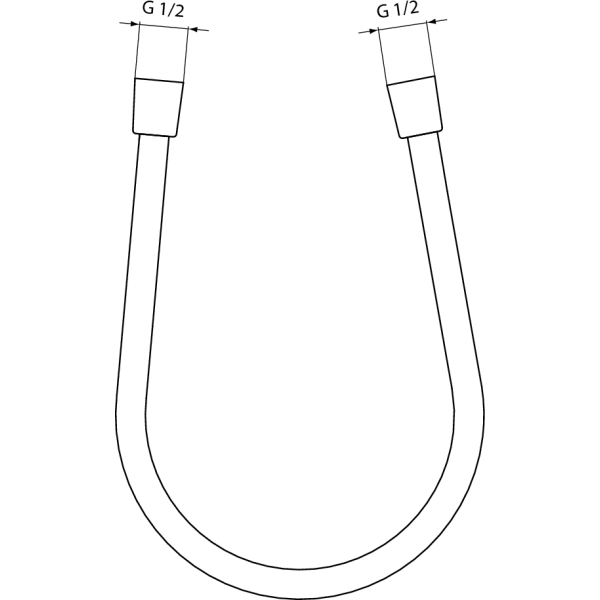Sprchová hadice čierna matná "Idealflex" 125 cm, A3306XG