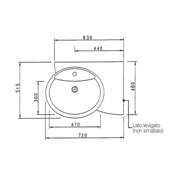 NOVELLA Umývadlo 72x51,5 cm, J060201