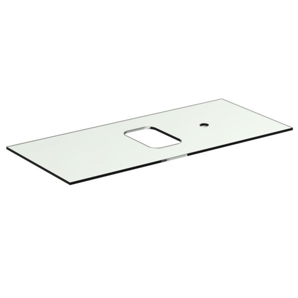 TONIC II Nábytková konzola 100 cm, R4312FF 2 ks + TONIC II Vrchná doska, R4323FF + TONIC II Doska sklo, R4336SA + TONIC II Madlo, R4360WG