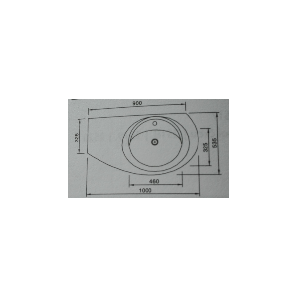 Dahlia keramická polica pod umývadlo J252001 100x53 cm, ľavé prevedenie