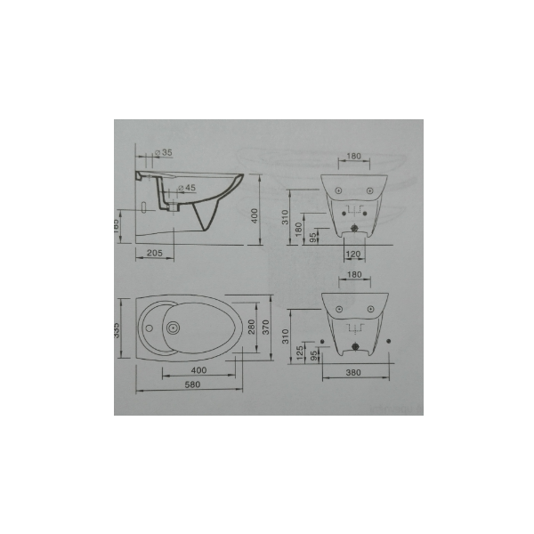 Dahlia bidet závesný, J037901