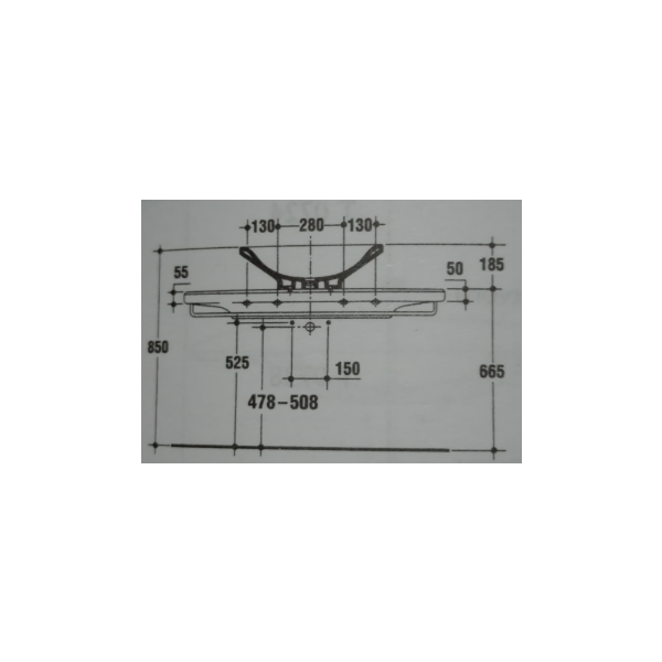 Independent keramická polica pod umývadlo s držiakom na uterák T075601+T2898AA