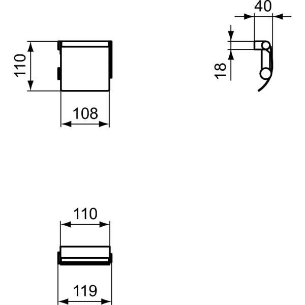 CONNECT Držiak na toaletní papier  s krytom, N1382AA