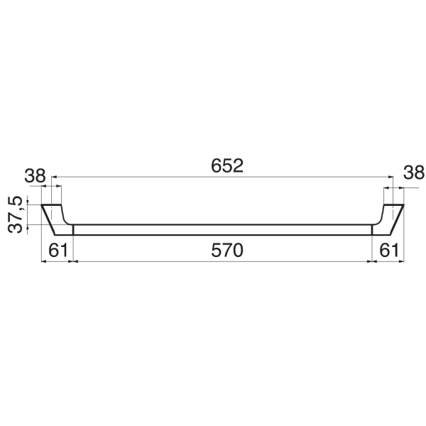 CERAMIX 60´S  Držiak  na uterák 70 cm, N1126AA