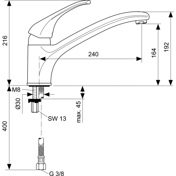 CERA Drezová batéria s otočným ramenom, A3030AA