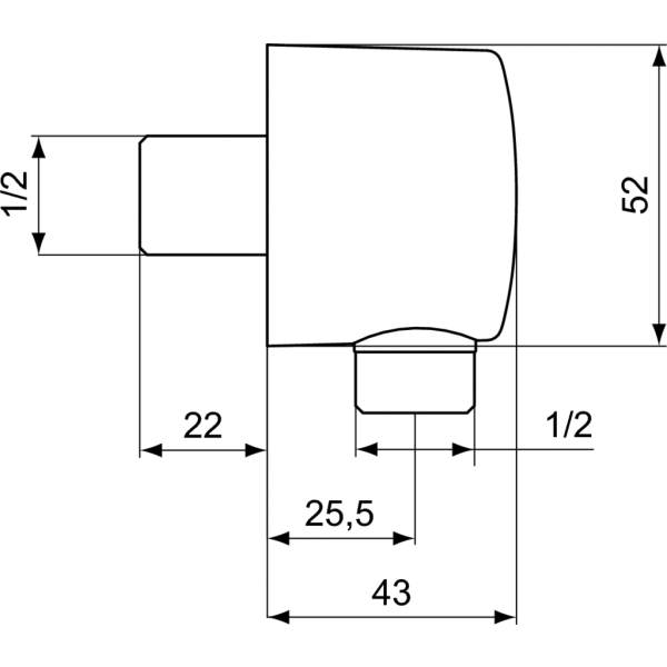 SENSES Pripojenie sprchy, T000440