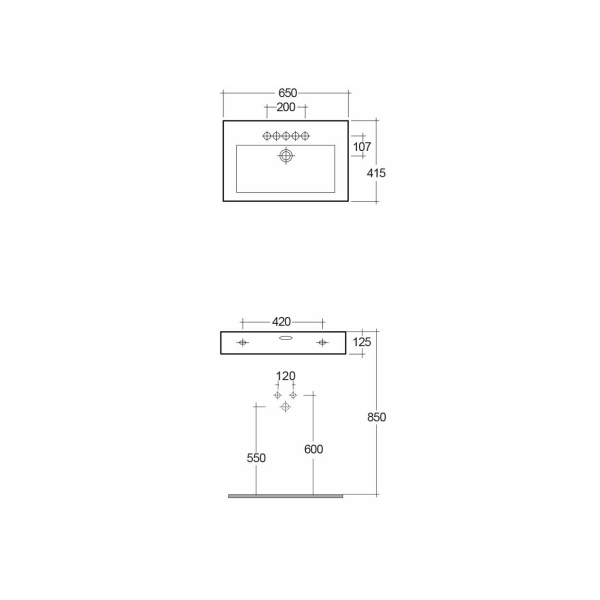 SCOOP Umývadlo 65x41,5 cm, LASC00001