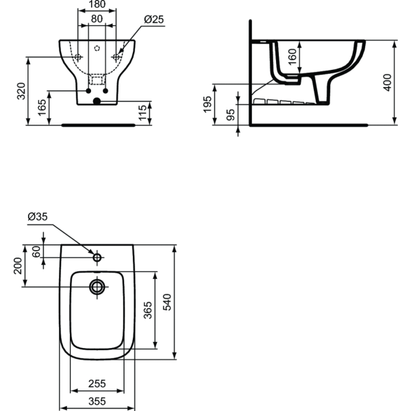 I.LIFE bidet závesný, T471801