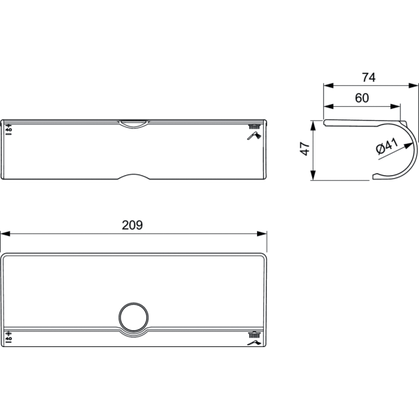 CERATHERM T Polička pre sprchový DuaShower systém termostatický CeraTherm T, A7601AA