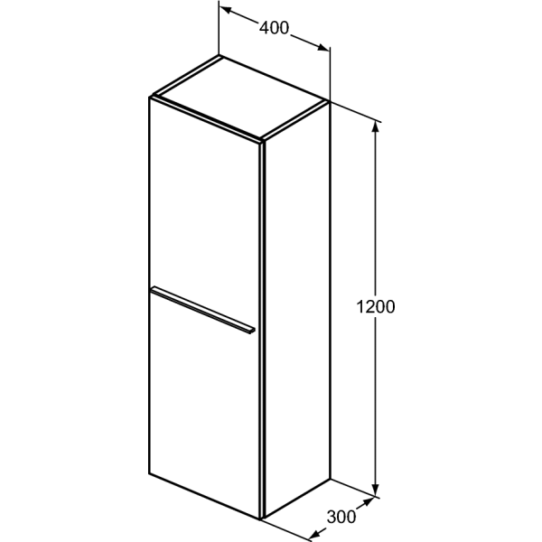 I.LIFE B Skrinka stredne vysoká 120x40 cm, farba piesková matná, T5261NF