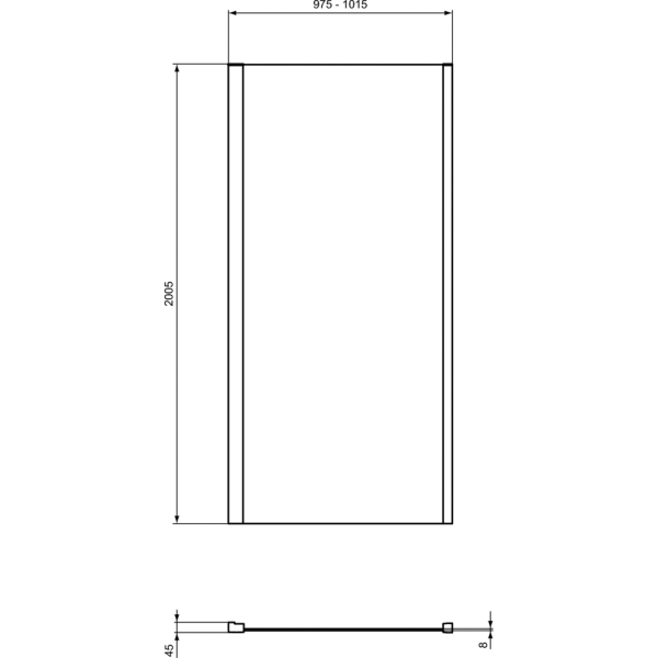 I.LIFE Pevná bočná stena 100 cm, T4866EO