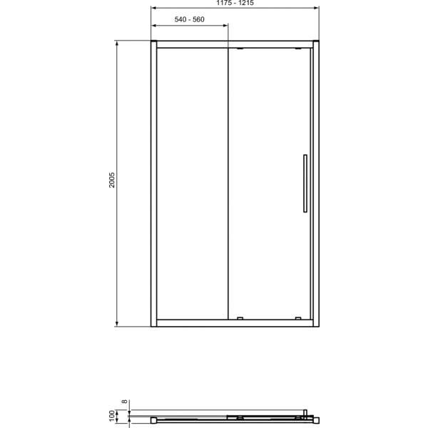I.LIFE Posuvné dvere 120 cm dvojdielné, T4945EO