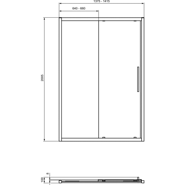 I.LIFE Posuvné dvere 140 cm dvojdielné, T4949EO