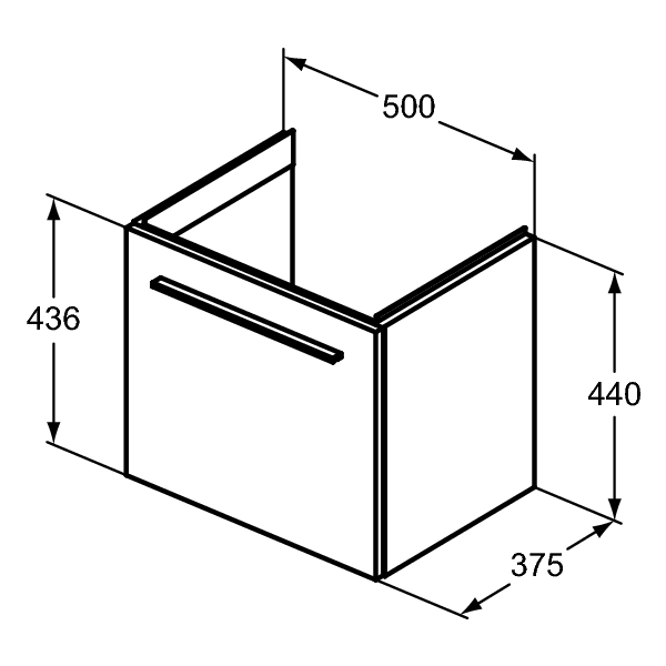 I.LIFE S Skrinka pod umývadlo 50 cm, farba matná béžová, T5290NH